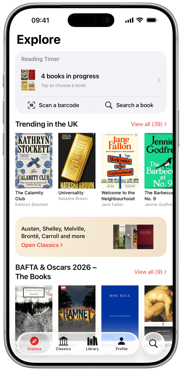 Must Read app showing Explore screen